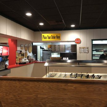 Noble Roman's Pizza - West - The ordering counter & salad bar. - Pizza Near Me - Columbus, Indiana
