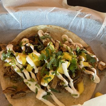 Torchy's Tacos - Brushfire flour taco. My sister for a side of Mexican rice and we shared it. Well done, Torchys!! - Tacos Near Me - Baton Rouge, Louisiana