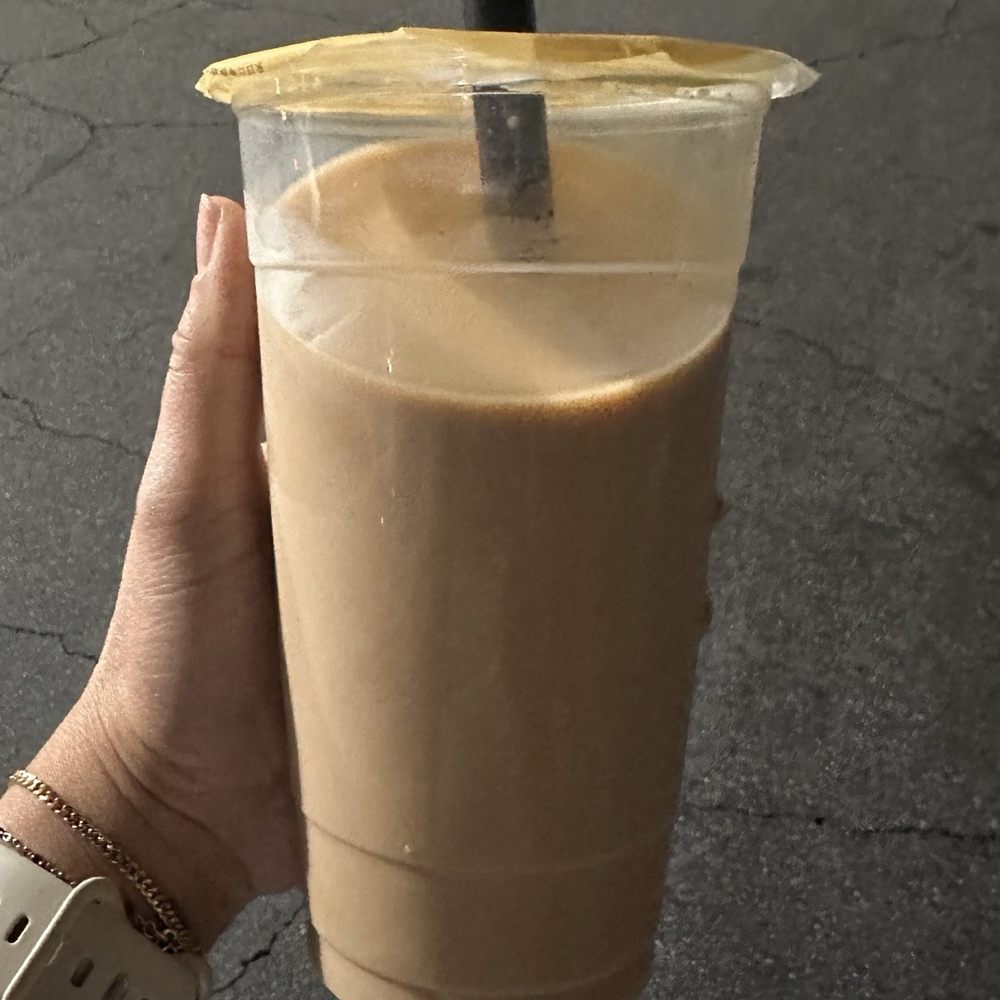 This was the house milk tea, we order with light boba-- I don't see any! No ice even after having to worker "add more" .