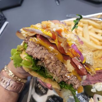 Derby Room - Completely overcooked, dead, "medium rare" Casey Burger. Server said cook was too busy watching the game. - Sports Bars Near Me - Perris, California Derby Room - Completely overcooked, dead, "medium rare" Casey Burger. Server said cook was too busy watching the game. - Sports Bars Near Me - Perris, California