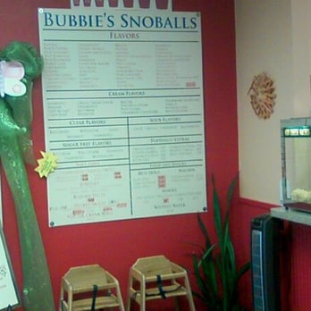 Bubbie's Snowballs - Desserts Near Me - Kenner, Louisiana