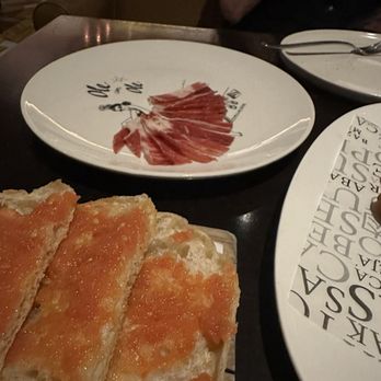Bazaar Meat by José Andrés - Front: Pà amb tomàquet / pan con tomate  Back: Jamón - Steakhouses Near Me - Las Vegas, Nevada