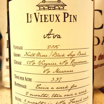 Legacy Liquor Store - 2015 Le Vieux Pin Ava Rhone Blend (52% Viognier, 40% Rousanne,  8% Marsanne) - Beer, Wine & Spirits Near Me - Vancouver, British Columbia