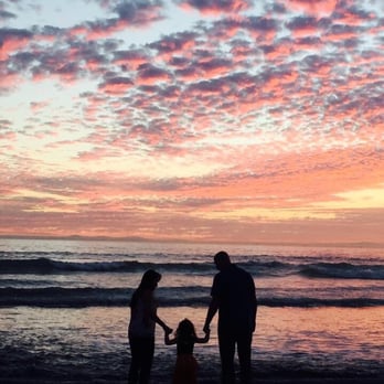 Bushard Photo - Family silhouette playing in the waves at Coronado Beach during sunset - Event Photography Near Me Bushard Photo - Family silhouette playing in the waves at Coronado Beach during sunset - Event Photography Near Me