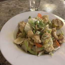 Chicken Sesame with Pan Fried Noodles