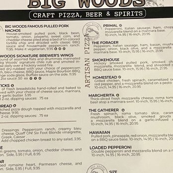 Big Woods Pizza - Edinburgh - Food menu - Pizza Near Me - Edinburgh, Indiana Big Woods Pizza - Edinburgh - Food menu - Pizza Near Me - Edinburgh, Indiana