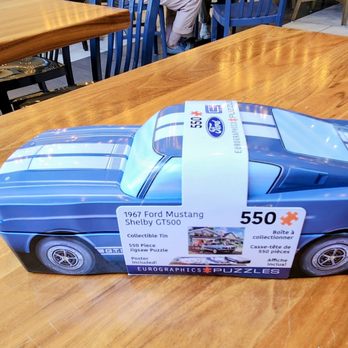 Henry Ford Museum Store - 1967 Ford Mustang Shelby GT500 collectible tin, poster, and 550 piece jigsaw puzzle - Gift Shops Near Me - Dearborn, Michigan