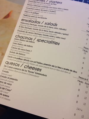 Menu photo 5 Taberna El Sitio Valencia, V Menu photo 5 Taberna El Sitio Valencia, V