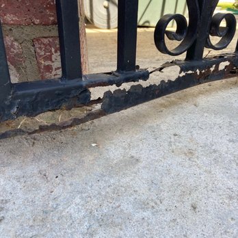 SoCo Metal Works - Before..... rotted bottom of gate - Metal Fabricators Near Me