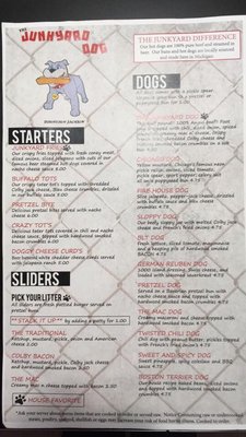 Menu photo 6 The Junkyard Dog Jackson, MI