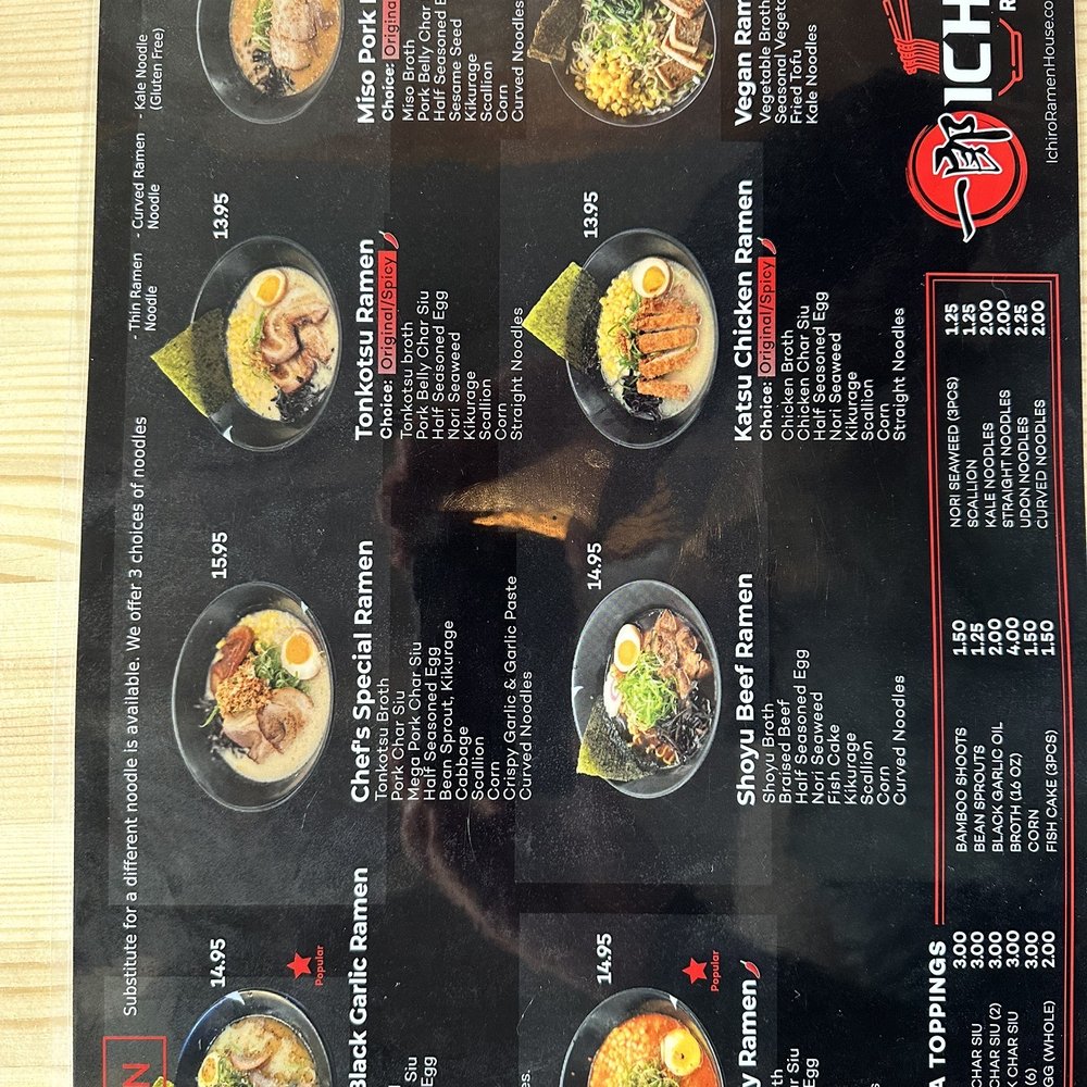 Ichiro Ramen House - Menu - Ramen Near Me - West Bountiful, Utah