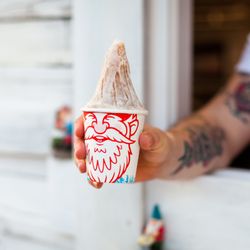 Gnome Cones - A delicious Iced Coffee w/ Cream cone going off to his new home!