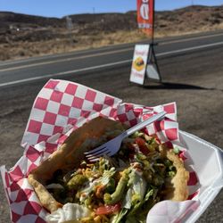 Nowah’s Frybread - Bean and cheese vegetarian fry bread