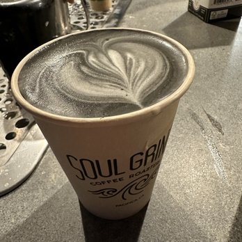 Soul Grind Coffee Roasters - Charcoal Latte - Coffee & Tea Near Me - Pacifica, California Soul Grind Coffee Roasters - Charcoal Latte - Coffee & Tea Near Me - Pacifica, California