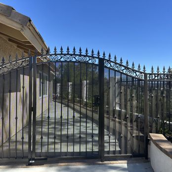 Forgeways - Our Encino-style wrought iron gate, along with security fencing in Santa Clarita and Canyon Country, provides a secure and stylish entrance. - Metal Fabricators Near Me - Los Angeles, California