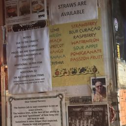 Frozen margarita menu