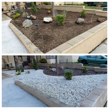 Green Sky Irrigation - two different views of a garden - Landscaping Near Me - Perris, California Green Sky Irrigation - two different views of a garden - Landscaping Near Me - Perris, California