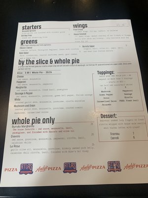 Menu photo 6 Andy's Pizza - Atlas Navy Yard Washington, DC, DC