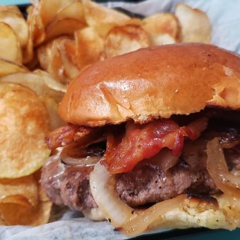 Juany's Cafe & Grill - Burger with brie, bacon, caramelized onions and fig jam - Breakfast & Brunch Near Me - Fair Lawn, New Jersey Juany's Cafe & Grill - Burger with brie, bacon, caramelized onions and fig jam - Breakfast & Brunch Near Me - Fair Lawn, New Jersey
