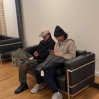 Hermine - Lounge area by fitting rooms. - Men's Clothing Near Me - Minneapolis, Minnesota