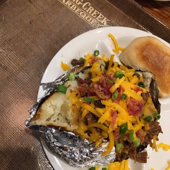 Spring Creek Barbeque - Chopped Baker The chopped beef on top of it looks sad. - Barbeque Near Me - Irving, Texas Spring Creek Barbeque - Chopped Baker The chopped beef on top of it looks sad. - Barbeque Near Me - Irving, Texas