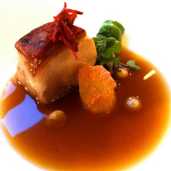 Jacobs Restaurant - milk fed pig with "Hamburgian mustard" and red cabbage - French Near Me - Hamburg, HH