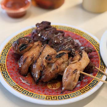 Hamura Saimin - BBQ Chicken Sticks and BBQ Beef Sticks - Japanese Near Me - Lihue, Hawaii Hamura Saimin - BBQ Chicken Sticks and BBQ Beef Sticks - Japanese Near Me - Lihue, Hawaii