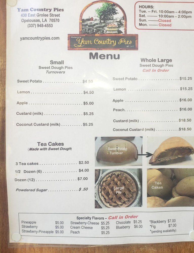 YAM COUNTRY PIES Updated September 2024 14 Photos & 15 Reviews