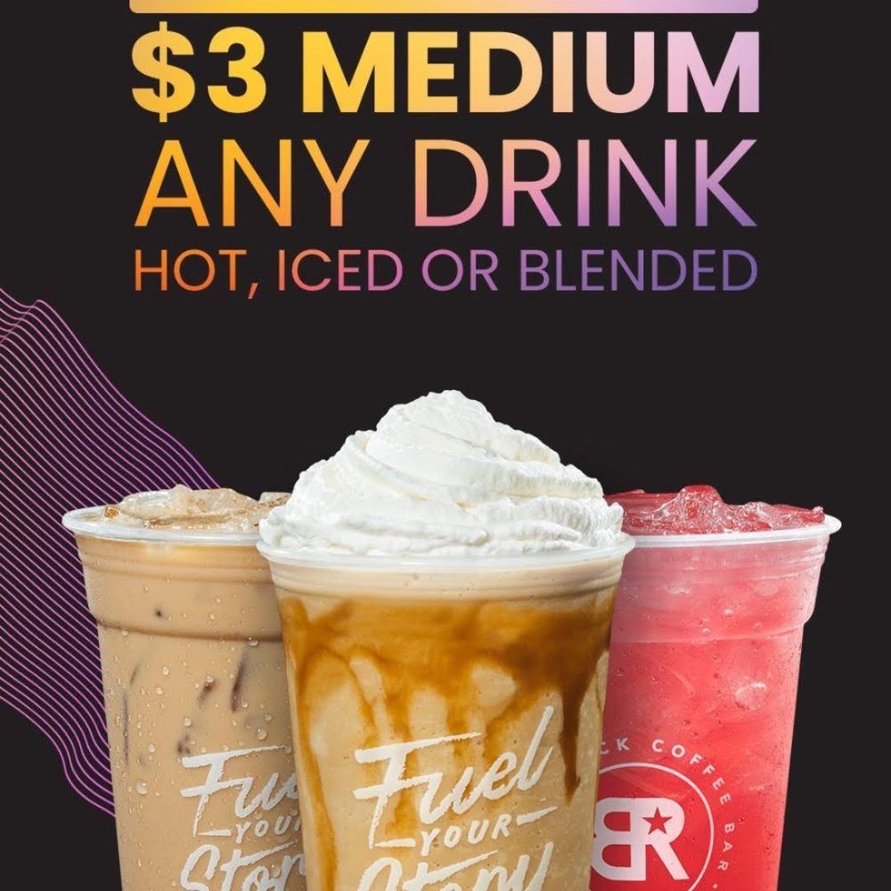 Black Rock Coffee Bar - $ 3 medium drink and $ 3 iced drink - Coffee & Tea Near Me - Sachse, Texas Black Rock Coffee Bar - $ 3 medium drink and $ 3 iced drink - Coffee & Tea Near Me - Sachse, Texas