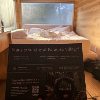 Paradise Village Hotel - Tiny Cabin with Private Bathroom, king size bed -- Paradise Village, Ashford, Washington - Hotels Near Me - Ashford, Washington Paradise Village Hotel - Tiny Cabin with Private Bathroom, king size bed -- Paradise Village, Ashford, Washington - Hotels Near Me - Ashford, Washington