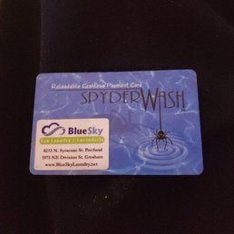 Reloadable laundry card. The card that pays you for loading funds on to it. The most economical way to do your laundry.