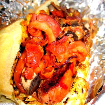 Stuggy's - Late Night Dog (bacon, fried egg, sauteed mushrooms) - Sandwiches Near Me - Baltimore, Maryland Stuggy's - Late Night Dog (bacon, fried egg, sauteed mushrooms) - Sandwiches Near Me - Baltimore, Maryland
