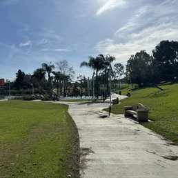 New playground by pond New playground by pond