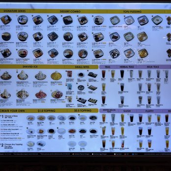 Meet Fresh - Wall menu - Desserts Near Me - San Diego, California Meet Fresh - Wall menu - Desserts Near Me - San Diego, California
