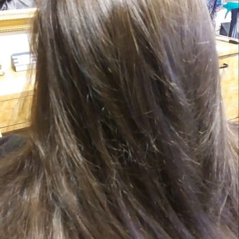 Mona's Hair Designs - Customers beautiful ash brown hair color before highlighted with blonde highlights. - Hair Salons Near Me - Oakland, California Mona's Hair Designs - Customers beautiful ash brown hair color before highlighted with blonde highlights. - Hair Salons Near Me - Oakland, California