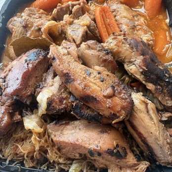 Ono Turo-Turo - Grilled chicken teriyaki, glass noodles and caldereta (goat stew). *extra protein* - Food Trucks Near Me Ono Turo-Turo - Grilled chicken teriyaki, glass noodles and caldereta (goat stew). *extra protein* - Food Trucks Near Me