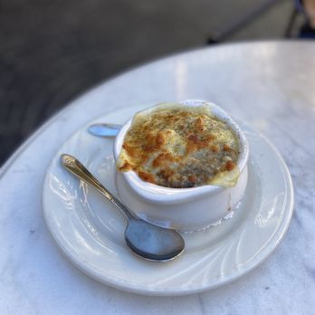 Le Chateau Garden Bistro - French Onion Soup - New American Near Me - Costa Mesa, California