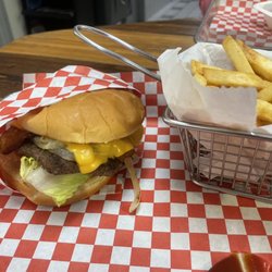 Rex's Burgers - Bacon cheese burger