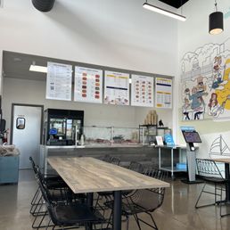 The menu at front