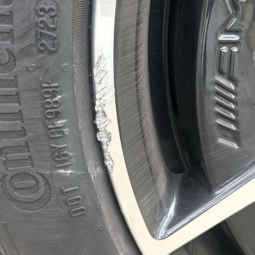 Dr. Wheel Mobile Repair - Riverside - Before the repair - looks tragic - Wheel & Rim Repair Near Me
