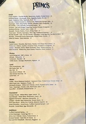 Menu photo 7 Primo's South Lake Tahoe, CA Menu photo 7 Primo's South Lake Tahoe, CA
