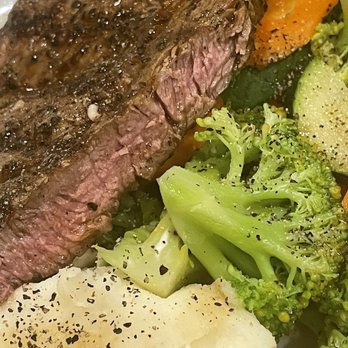 CR Surf & Turf - Ribeye steak cooked medium well with mixed steamed veggies and mashed potatoes. - Seafood Near Me - Cedar Park, Texas CR Surf & Turf - Ribeye steak cooked medium well with mixed steamed veggies and mashed potatoes. - Seafood Near Me - Cedar Park, Texas