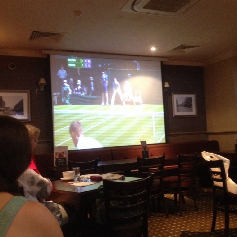 Old Fields - New big screen just went in yesterday - for Wimbledon 2014! - Pubs Near Me - London, XGL