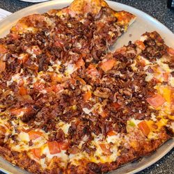Papa Pete's Pizza - Bacon pizza with cheese