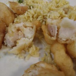 Oriental Kitchen - Sweet and sour chicken raw pink on the inside