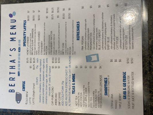 Menu photo 3 Bertha's Beans Cat Café Columbia, MO