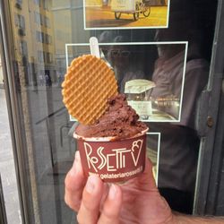 Rossetti - Delicious dark chocolate served with a waffle cookie!