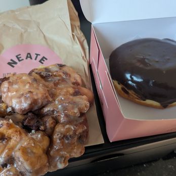Neate Donuts - Apple Fritter and chocolate filled - Donuts Near Me - Vancouver, British Columbia Neate Donuts - Apple Fritter and chocolate filled - Donuts Near Me - Vancouver, British Columbia