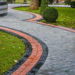 Sam The Concrete Man - Decorative concrete walkway with colored concrete