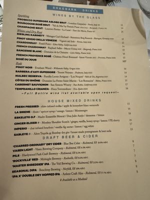 Menu photo 2 Shagbark Richmond, VA Menu photo 2 Shagbark Richmond, VA